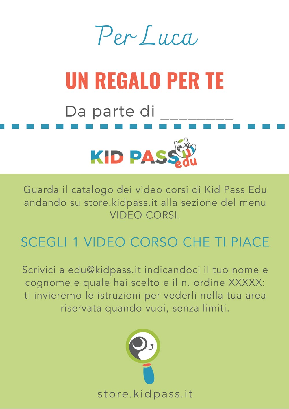 video corsi per bambini